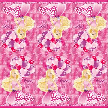 Скатерть с дизайном Barbie, 140 х 180 см., в пакете